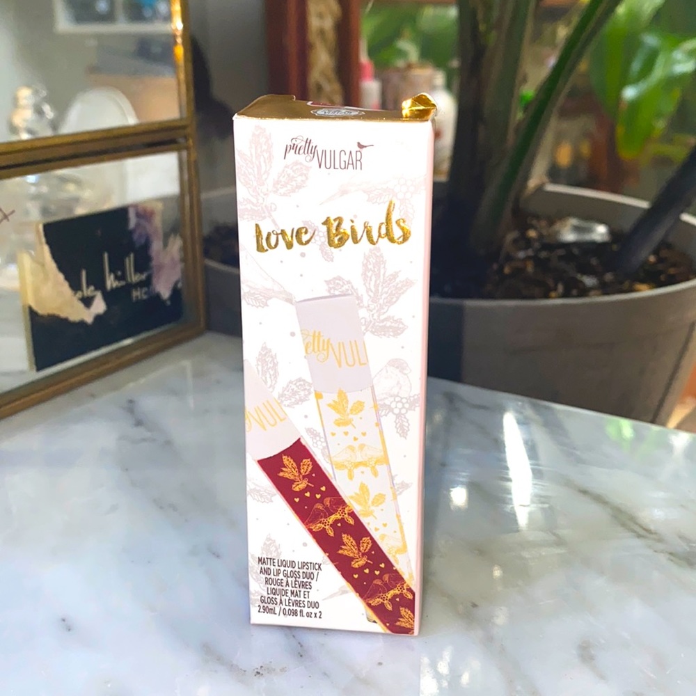 Love Bird Matte lipstick with lipgloss